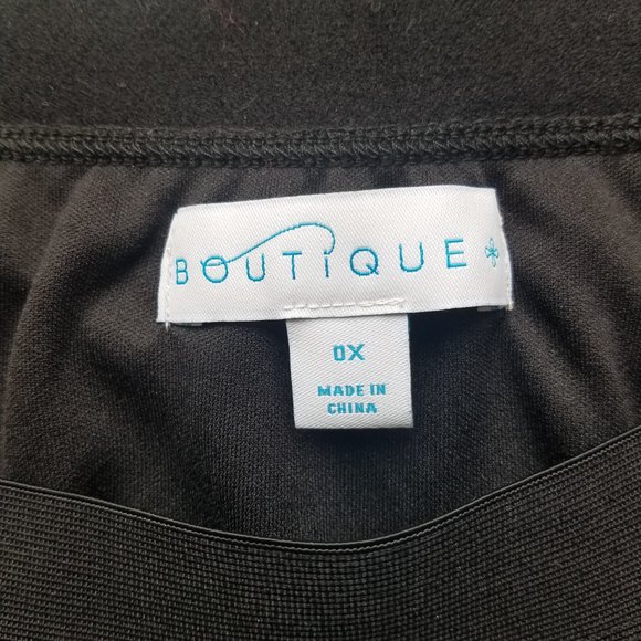 Metallic Silver & Black Pleated Midi Skirt Size 0X - Picture 4 of 14